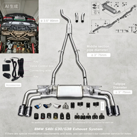 Échappement Valvetronic 3,5 pouces pour BMW 540i G30, échappement 530i G30 3.0T B58, échappement Catback de grand diamètre 89 mm avec télécommande