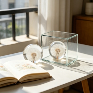 Natural Dried Dandelion Resin Crafts Creative Home Interior Decoration Custom Commemorative Gift for <b>Study</b> <b>Desk</b> - Product Image 5