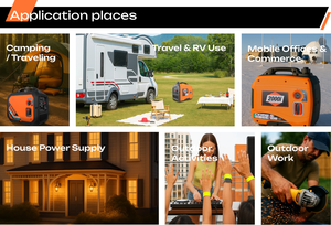 เครื่องกำเนิดไฟฟ้าอินเวอร์เตอร์เบนซิน4จังหวะระบายความร้อนด้วยอากาศ AC ประสิทธิภาพสูง6KW 50/60HZ 220V แบบเฟสเดียวแบบพกพา - Product Image 5