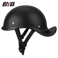 [Personnalisé] Casque de moto rétro pour l'été, scooter, cruiser, queue droite, universel, sans visière, 56-60 cm