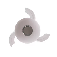 Ventilateur de plafond LED intelligent avec lumière, haut-parleur, télécommande rétractable, RGB, musique