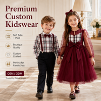 Ensemble de robes à bretelles assorties pour la famille, vêtements pour enfants, ensembles de vêtements pour filles, mode boutique, vêtements pour enfants personnalisés, directement de l'usine