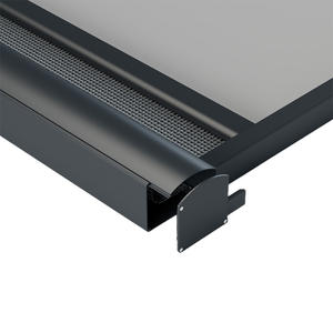 <span class=keywords><strong>Rideau</strong></span> occultant motorisé vertical à glissière latérale en métal avec télécommande intégrée, résistant au vent, pour porte et fenêtre, extérieur, noir - Product Image 6