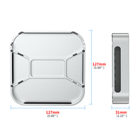 Aluminium-Kühlständer SSD-Gehäuse für Mac Mini M6/M5 Pro/M4/M4 Pro Desktop-Höhenversteller Aktive Wärmeableitung Staubfilter