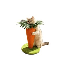 Mignon grattoir pour chat en forme de carotte et structure d'escalade en sisal, protecteur de meubles pour décorations de Noël et d'Halloween