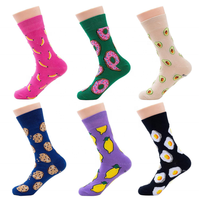 Xianghui - Chaussettes en coton de qualité supérieure unisexes personnalisées avec logo amusant, mignon, à thème fruits, aliments, animaux, pour hommes et femmes, vente en gros