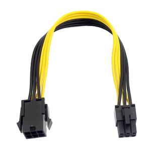 Cable PCIe de 6 pines Cable de alimentación de extensión macho a hembra 18AWG <span class=keywords><strong>Cobre</strong></span> RoHS <span class=keywords><strong>para</strong></span> tarjeta de video GPU - Product Image 1