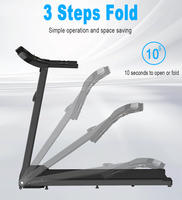 Tapis de course électrique pliable Smart Home Fitness Running Machine avec écran LED pour l'exercice à domicile et l'entraînement