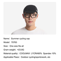 Gorra de Ciclismo de verano personalizada de tela Coolmax transpirable y al por mayor para deportes al aire libre
