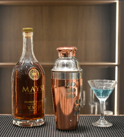 Meilleures ventes : Shakers à cocktails en acier inoxydable à double paroi, gravés avec des recettes, 700 ml, durables et écologiques, directement de l'usine.