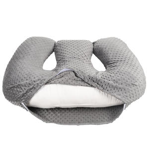 Stock Solid Color Baby <strong>Twins</strong> <strong>Pillow</strong> Tummy Time Nursing <strong>Pillow</strong> <strong>Feeding</strong> <strong>Pillow</strong> With Breathable Comfortable Pillowcase - Product Image 2