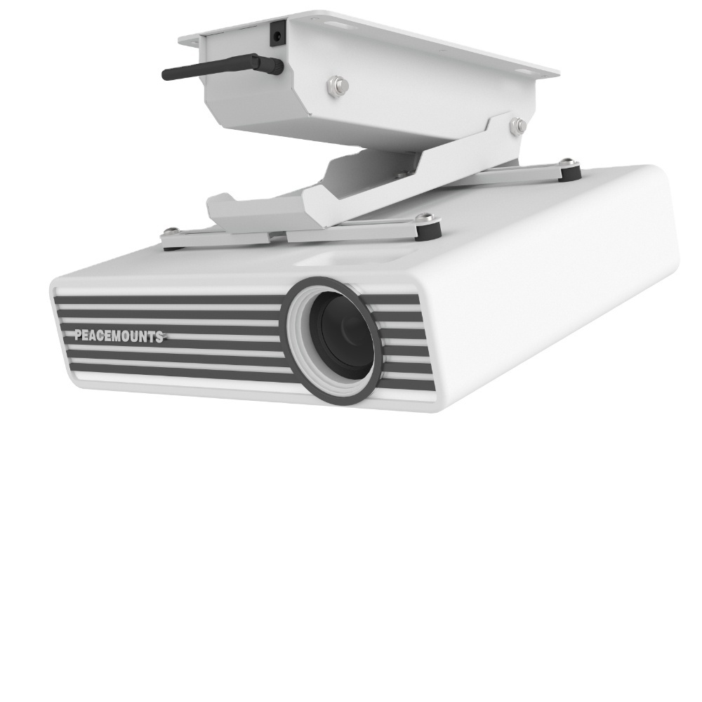 <strong>Motorized</strong> Electric Remote Control 90 Degrees Tilt <strong>Projector</strong> <strong>Ceiling</strong> <strong>Mount</strong> White/Black 26.5lbs