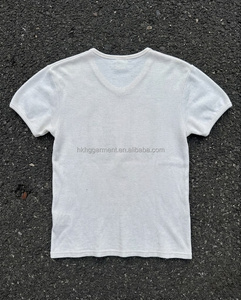 T-shirt en coton épais avec logo imprimé de haute qualité, effet vintage délavé, T-shirt personnalisé pour homme, tee-shirt en coton pour homme - Product Image 2