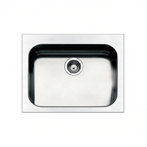 Évier encastré en acier inoxydable 57x51 cm, évier de cuisine à cuve unique - Product Image 3