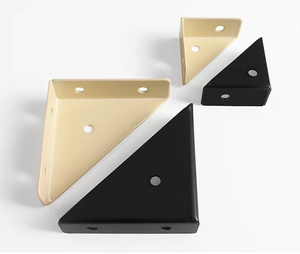 Petit support d'angle triangulaire en métal noir et blanc pour étagère, idéal pour cuisine, salle à manger, <span class=keywords><strong>bureau</strong></span> en bois, bord de lit et armoire - Product Image 3