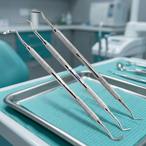Cuchillo Periodontal Dental Manual Kirkland, Juego de Instrumentos de Gingivectomía Orban para Tejidos Blandos, Acero Inoxidable, CE, Color Plateado - Product Image 3