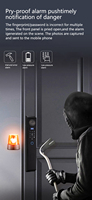 Glomarket Tuya Serrure de porte entièrement automatique avec reconnaissance faciale 3D, reconnaissance des veines palmaires et interphone actif multilingue