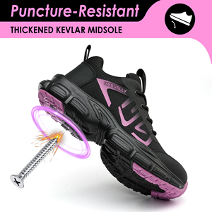 Chaussures de sécurité pour femmes à embout d'acier, anti-impact et anti-perforation, pour travaux de construction et d'entrepôt - Product Image 5