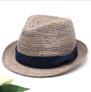 A Cheap Summer Beach Plain Straw Beach <span class=keywords><strong>Borsalino</strong></span> Fedora Hat Chapeaux pour hommes - Product Image 2