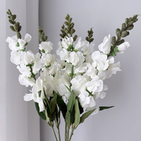 Bunga Delphinium Sutra Buatan Realistis Tangkai Panjang, Bunga Rumput Ikan Mas Sutra, Dekorasi Rumah Pernikahan, Snapdragons Besar