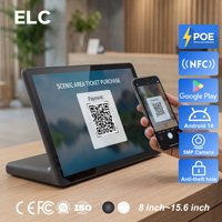 Moniteur tactile horizontal 11 pouces, écran tactile intégré, tablette en forme de L, PoE, moniteur horizontal pour kiosque de ville intelligente