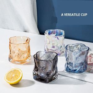 Vaso de Whisky de Vidrio de 200 ml en Oferta, Forma Irregular con Color Electrochapado - Product Image 5