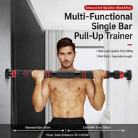 Bar Pull Up Pintu yang Dapat Disesuaikan, Ramah Lingkungan, Tahan Lama, 65-100cm, Anti Selip, EVA, OEM, Pesanan Grosir, Alat Gym Rumahan untuk Kusen Pintu