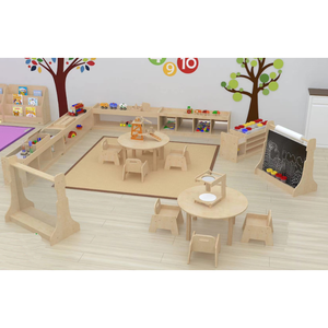 Fornitura di asilo a buon mercato e spedizione gratuita in legno Montessori classe Set per asilo nido in età prescolare <span class=keywords><strong>mobili</strong></span> per bambini - Product Image 1