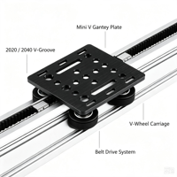 Pelat Gantry Mini V-Slot OpenBuilds untuk Profil Aluminium 2020 2040 Printer 3D CNC