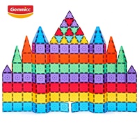 Gemmicc 200 pièces, possibilité de construire de nombreuses formes, jouets d'intelligence pour enfants, ensemble de blocs de construction magnétiques