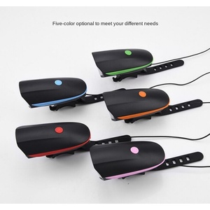 Faro de bicicleta de montaña recargable por USB 7588, accesorios de conducción nocturna con bocina, luz impermeable para coche, cuerpo ABS, tipo de batería AA - Product Image 4