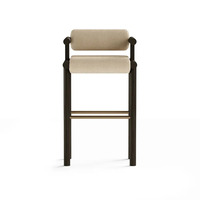 Tabouret de bar de style nordique moderne rétro, design minimaliste, coussins en tissu simples pour salon, restaurants, cafés, îlots de cuisine