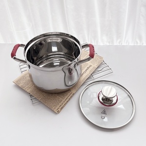 316 thép không gỉ công suất lớn nồi súp với một nắp điện từ có sẵn không dính vào nấu ăn khói cookset - Product Image 3