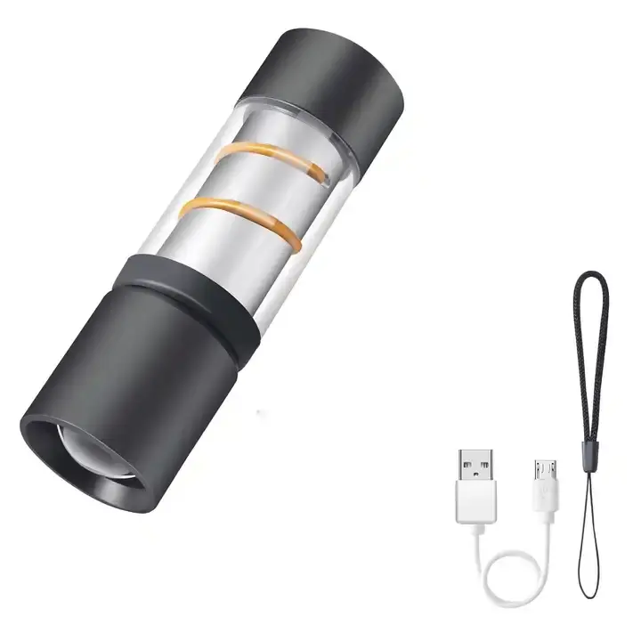 Linterna LED COB recargable, 3 modos de luz, linterna impermeable, senderismo, Camping, emergencias