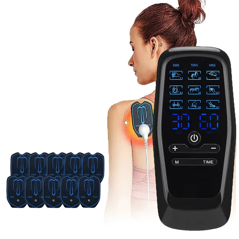Terapia sem fio do alívio de dor massageador eletrônico do corpo do pulso máquina do EMS dezenas unidade estimulador do músculo