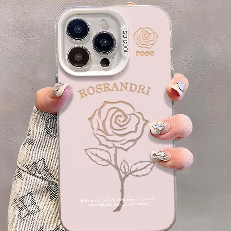 Rose Fiore Stand Portafoglio TPU Silicone In Pelle Cellulare Caso