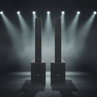 Ensemble de sonorisation de scène extérieure LV502 professionnel avec enceinte active Line Array de 5 pouces en bois pour spectacles de mariage