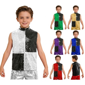 ชุดเต้นฮิปฮอปแจ๊สสำหรับเด็กผู้ชายอายุ 6-16 ปี เหมาะสำหรับการแสดงบนเวที งานปาร์ตี้ ชุดเต้นลาติน ชุดเต้นลีริคอล และชุดฝึกซ้อมเต้น - Product Image 1