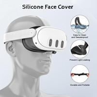 Accessoires Amazon Hot VR Couvre-visage en silicone souple confortable pour le masque en silicone Meta Quest 3 Facile à nettoyer et anti-transpiration