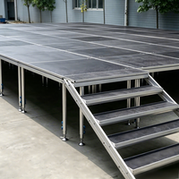 Plateforme de Scène Mobile Détachable en Alliage d'Aluminium et Verre, Pliable, pour Événements, Concerts, Mariages, Structures de Scène Portables