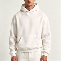 Übergroßer Schwergewichts-Herren-Hoodie mit Individuellem Logo, Einfarbiger Fleece-Pullover mit Kapuze für Männer, Kleine Mindestbestellmenge