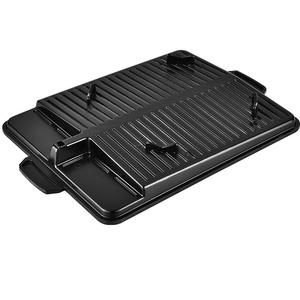 Poêle à Barbecue carrée de Style coré<span class=keywords><strong>en</strong></span> <span class=keywords><strong>en</strong></span> <span class=keywords><strong>aluminium</strong></span> antiadhésif plaque de cuisson pour Barbecue sans fumée pour intérieur et extérieur - Product Image 2
