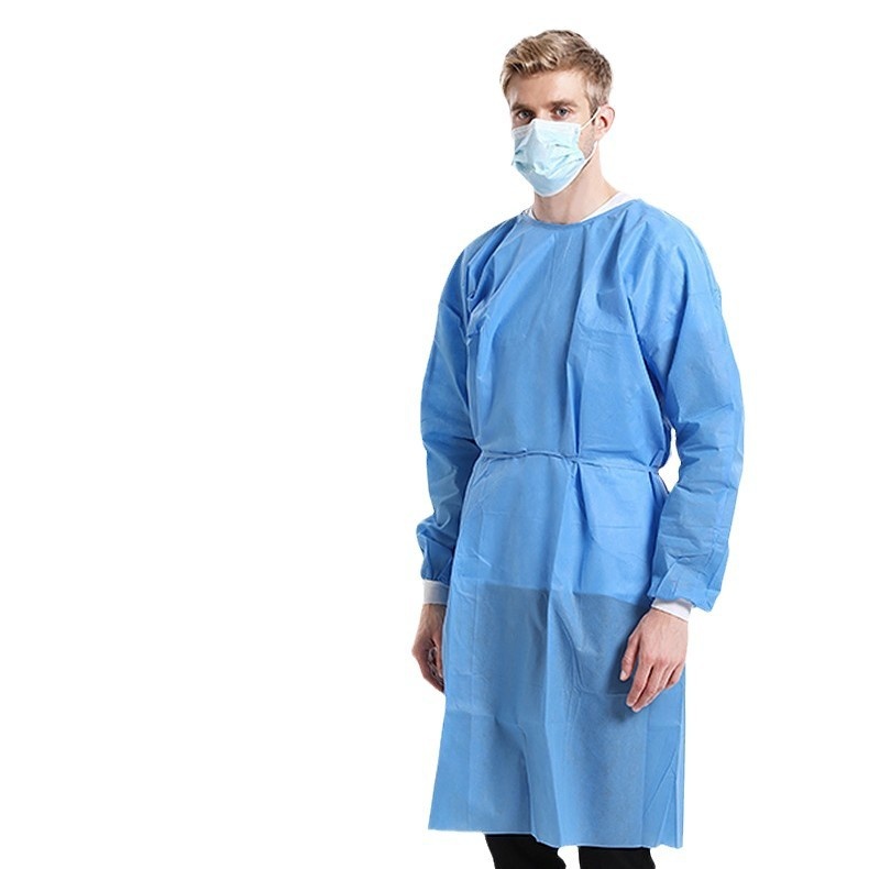 Disposable Protective Coverall Isolation Gown Non-Woven SMS Material One-Piece Reverse Wear Workwear for Lab Hospital Uniforms
