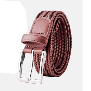 Cinturón trenzado para <span class=keywords><strong>hombre</strong></span>, <span class=keywords><strong>correa</strong></span> de cuero elástico para vaqueros con hebilla de una sola punta - Product Image 6