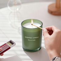 Farbiges Glasgefäß Soja-Duftkerze Handgemachte Aromatherapie-Duftkerze für Schlafzimmer Heimdekoration Geschenk