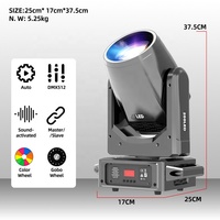 Projecteur LED mobile Spot Beam 200W avec 14 gobos et prisme 8/16 pour scène, soirée, DJ, club, événements, contrôle DMX512, IP33