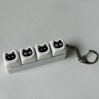 Porte-clés anti-stress personnalisé Chat Noir Capybara, jouet sensoriel pour clavier mécanique, gadget amusant pour bout des doigts compatible avec switch MX