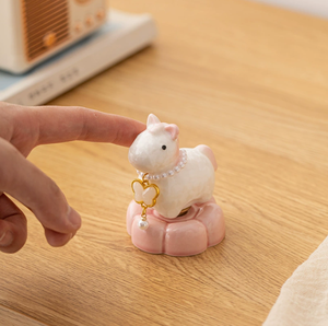 Porte-stylo en céramique Macey <span class=keywords><strong>Horse</strong></span> à glaçure cristalline effet four, accessoires de service à thé pour enfants et filles, fabriqué en Chine - Product Image 6