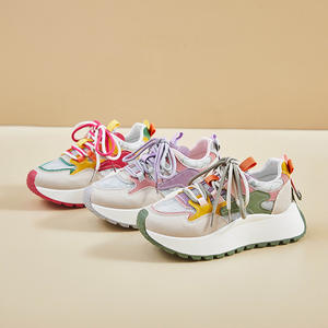 Zapatillas Deportivas Casuales de Invierno para Mujer, con Suela Gruesa, Plataforma para Aumentar la Altura, Estilo Chunky con Parches - Product Image 6