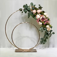 Nouveau support de fleurs circulaire en métal doré créatif 2026 pour centre de table de mariage